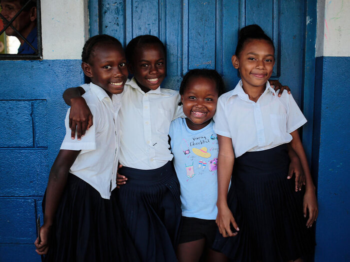 Community school students in Pearl Lagoon, Southern Caribbean Coast.