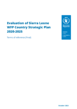 Evaluation of Sierra Leone WFP Country Strategic Plan 2020-2025